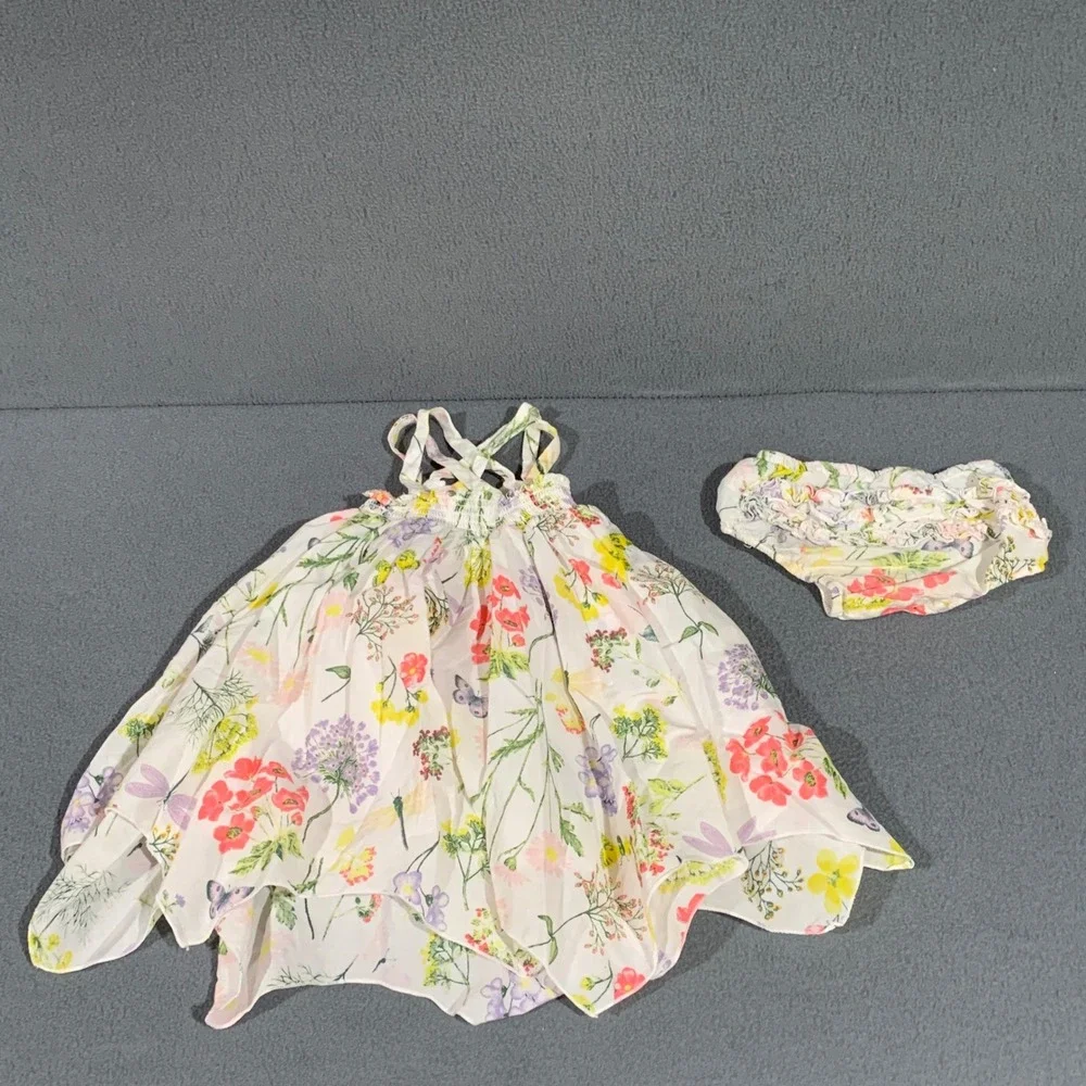 Artisan NY Baby Girl Floral Butterfly‎ Dress and Bloomers Set 18M Boho Fairy